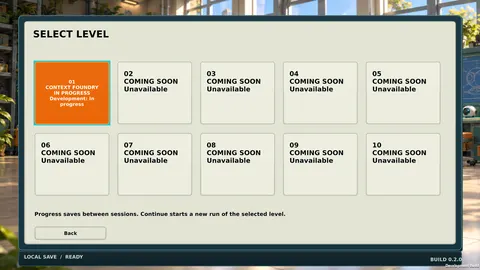 Level selection screen