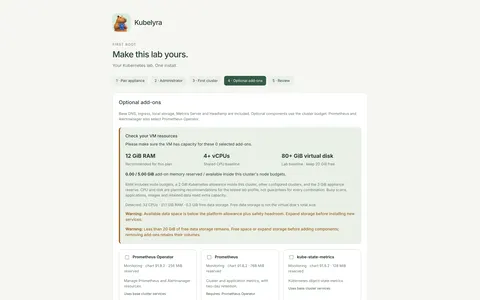 Optional add-on selection