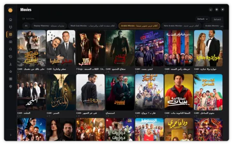 Movies catalog in a poster grid