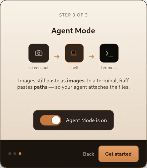 Onboarding step explaining Agent Mode