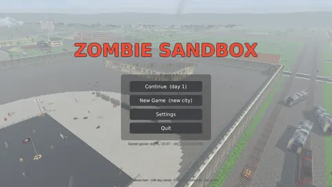 Main menu title screen